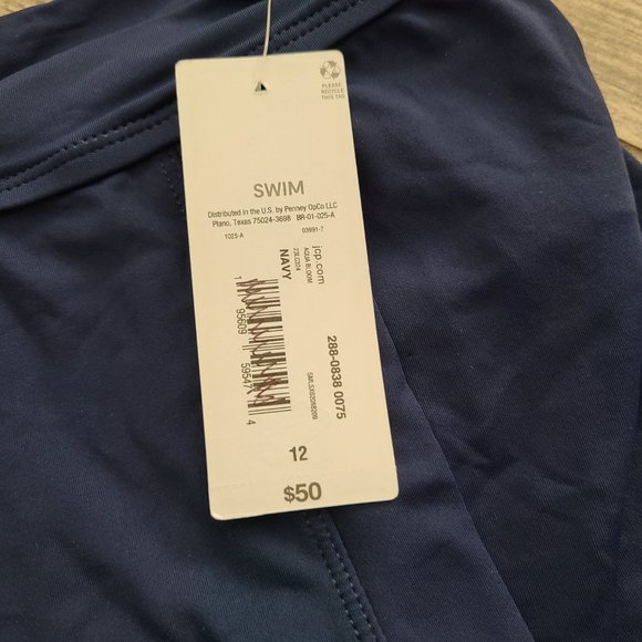 Liz Claiborne women's swim bottom skirt navy blue size 12 NWT - Picture 8 of 13
